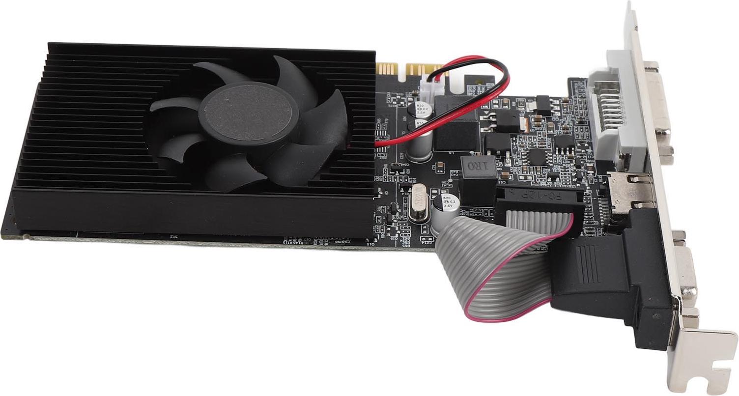 Garosa Grafikkarte 1GB DDR3 64 Bit 500MHz 589MHz PCI Express 2.0 16X PC Grafikkarte mit VGA DVI HD Multimedia Schnittstelle zum Arbeiten