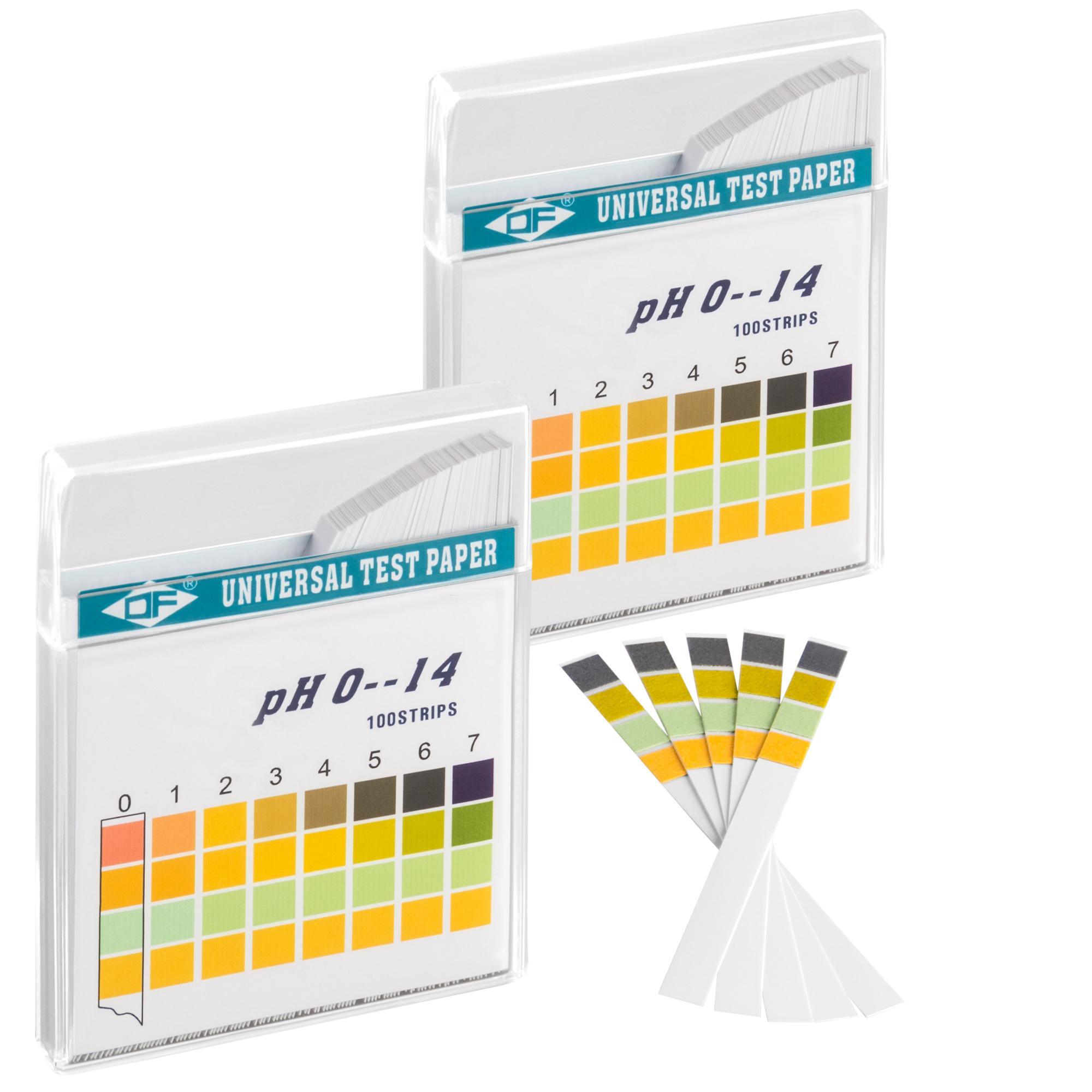 ECENCE pH Teststreifen 200 Stck, Lackmus Testpapier, Messbereich 0-14, Indikator Universalpapier, S