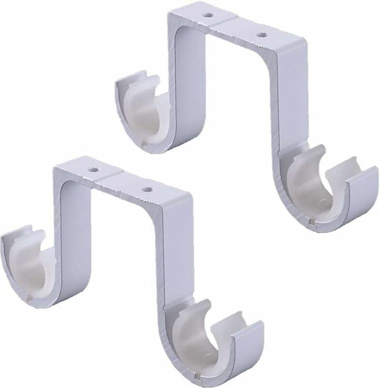 Meoiruery Deckenhalterungen, weiße Halterungen, Doppelgardinenstangenhalterungen, Gardinenstangenhalterungen aus Aluminium KAU-ER-LYS-PH-20251216-33