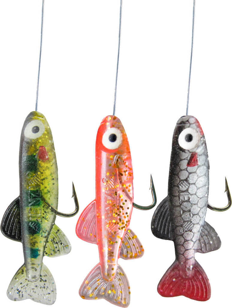 Jenzi Hegenen Haken mit Fishlis am System komplett montiert Barsch Rosa Grau JE-57XX-004