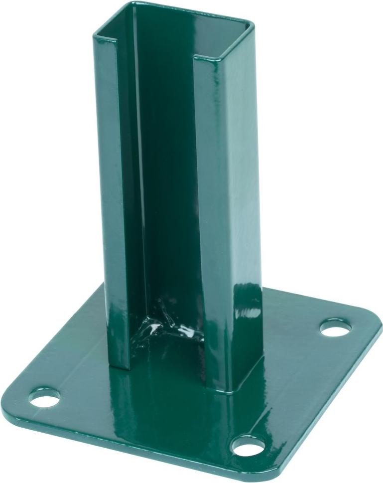 Fuß Strend Pro EUROSTANDARD, 60x40 mm, grün, RAL6005, zur Verankerung, für Pfosten