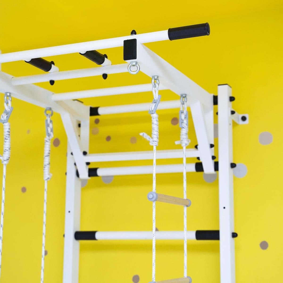 Monkey-Gym Sprossenwand aus Metal für Erwachsene und Kinder Trick - weiß