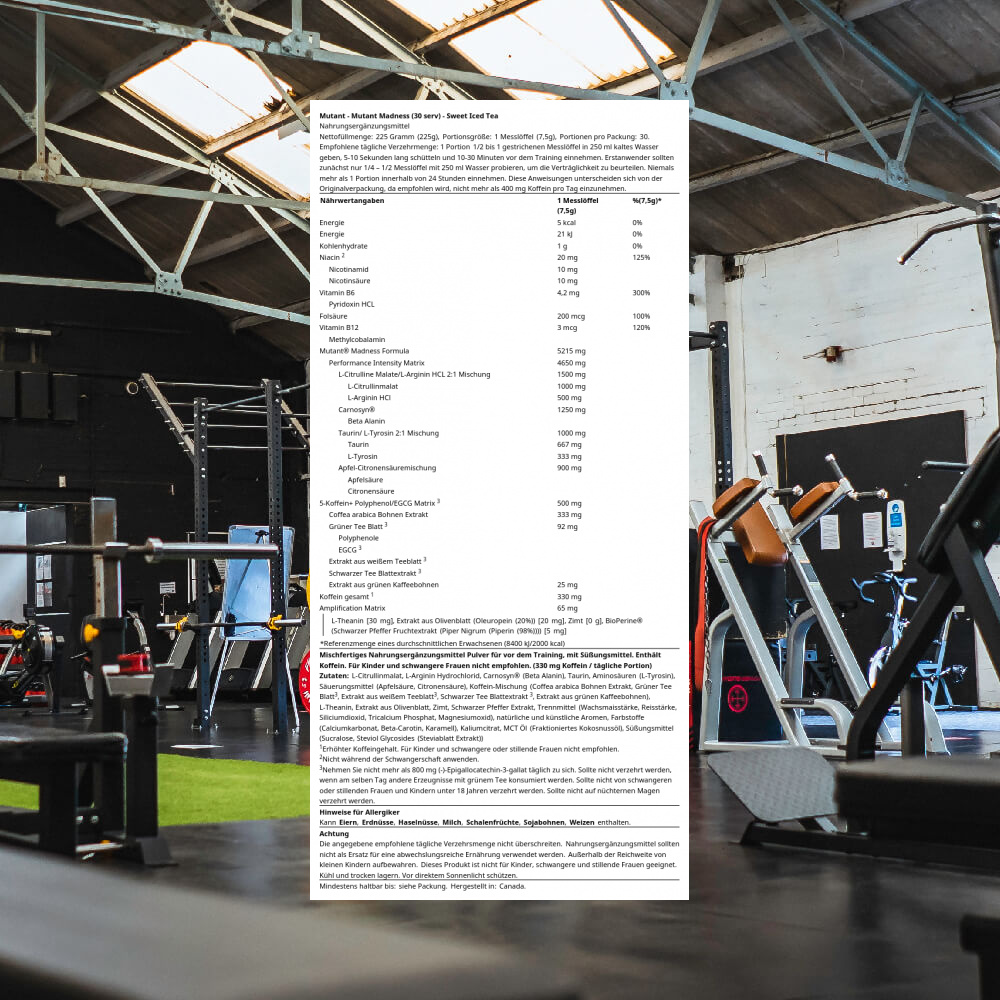 Mut@nt Mutant Mutant Madness (30 serv) Sweet Iced Tea - Pre-Workout - Pre-Workout Booster 23509EX