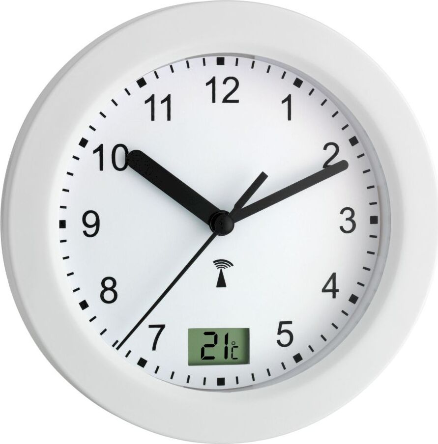 LeeQinersw Badezimmeruhr Wasserdicht - Analoge Uhr Mit Saugnapf Weiß