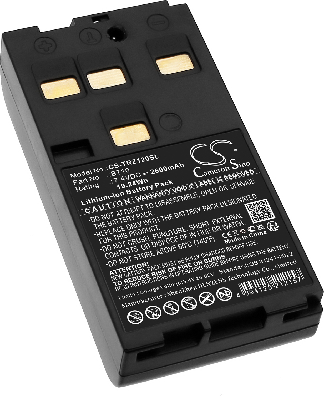 TECHTEK Akku Kompatibel mit [Hi-Target] ZTS-120, ZTS-120 Total Station, ZTS-120R, ZTS-120R Total Station, ZTS-121, ZTS-121 Total Station, ZTS-221R, Z