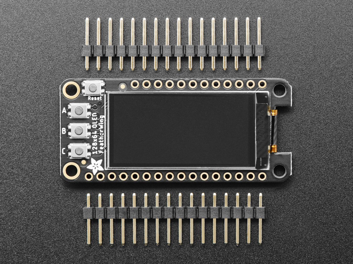 Adafruit FeatherWing OLED - 128x64 OLED Add-on für Feather 4650
