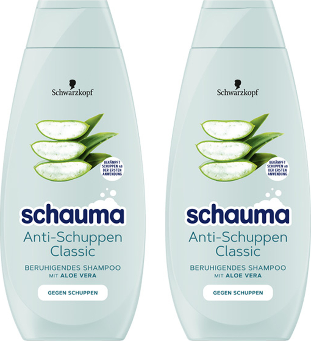 Schauma Šampón proti lupinám Classic s aloe vera 400ml balenie 2 ks