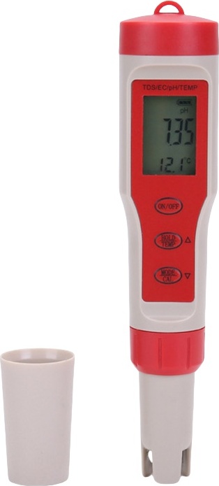 INF 4-in-1 Wasserqualitätstest-Stift - Rot 320742