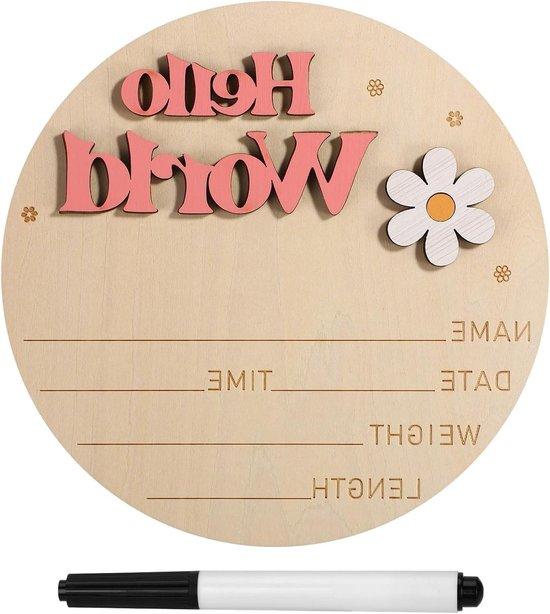 OEM Holzbaby-Ankündigungsbord 15cm Rot 2026