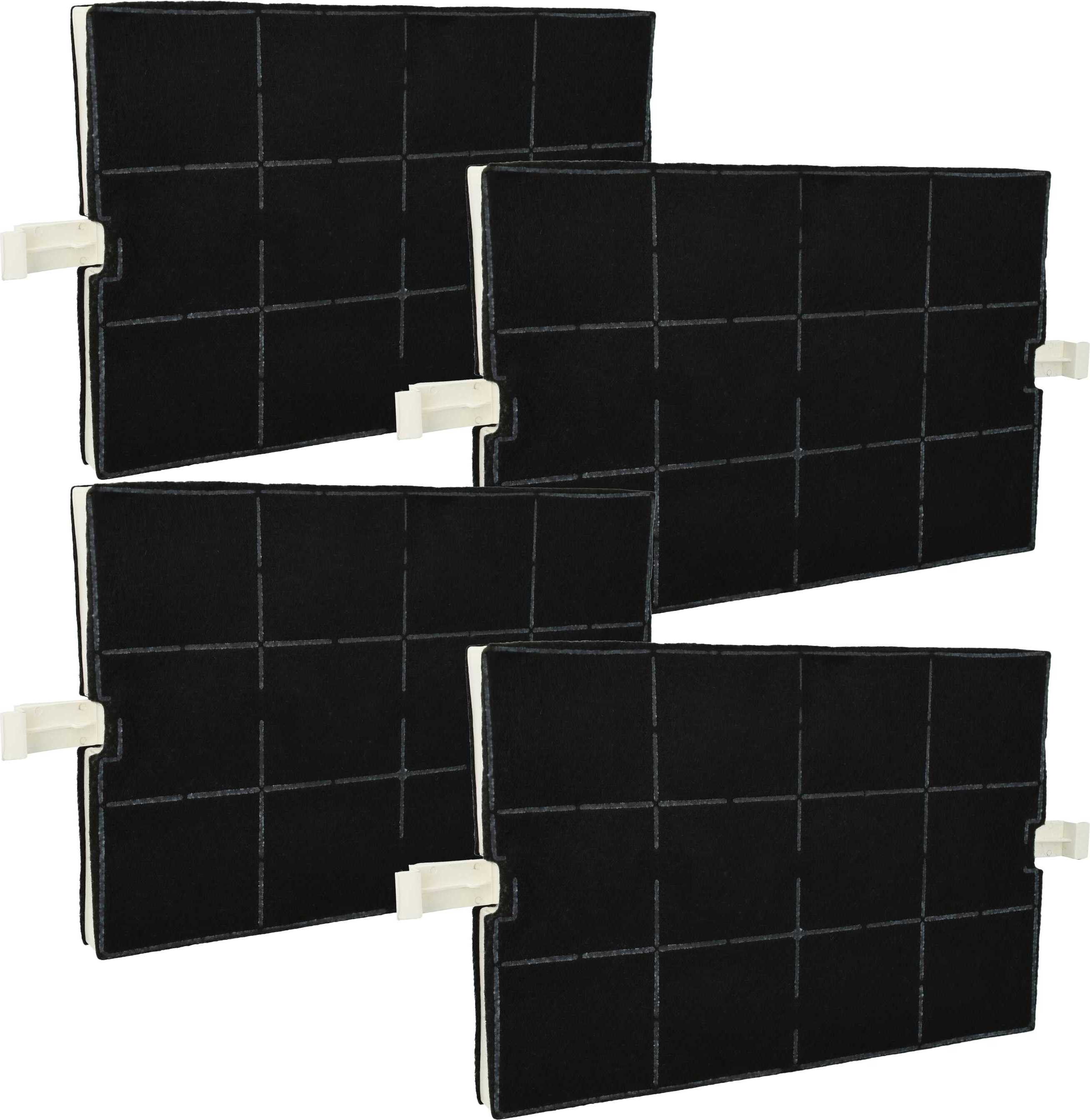 vhbw 4x Aktivkohlefilter kompatibel mit Bosch LC55650, LF957GA60, LC958WA60 Dunstabzugshaube - 36,7 x 20,0 x 2,4 cm 182412072-4