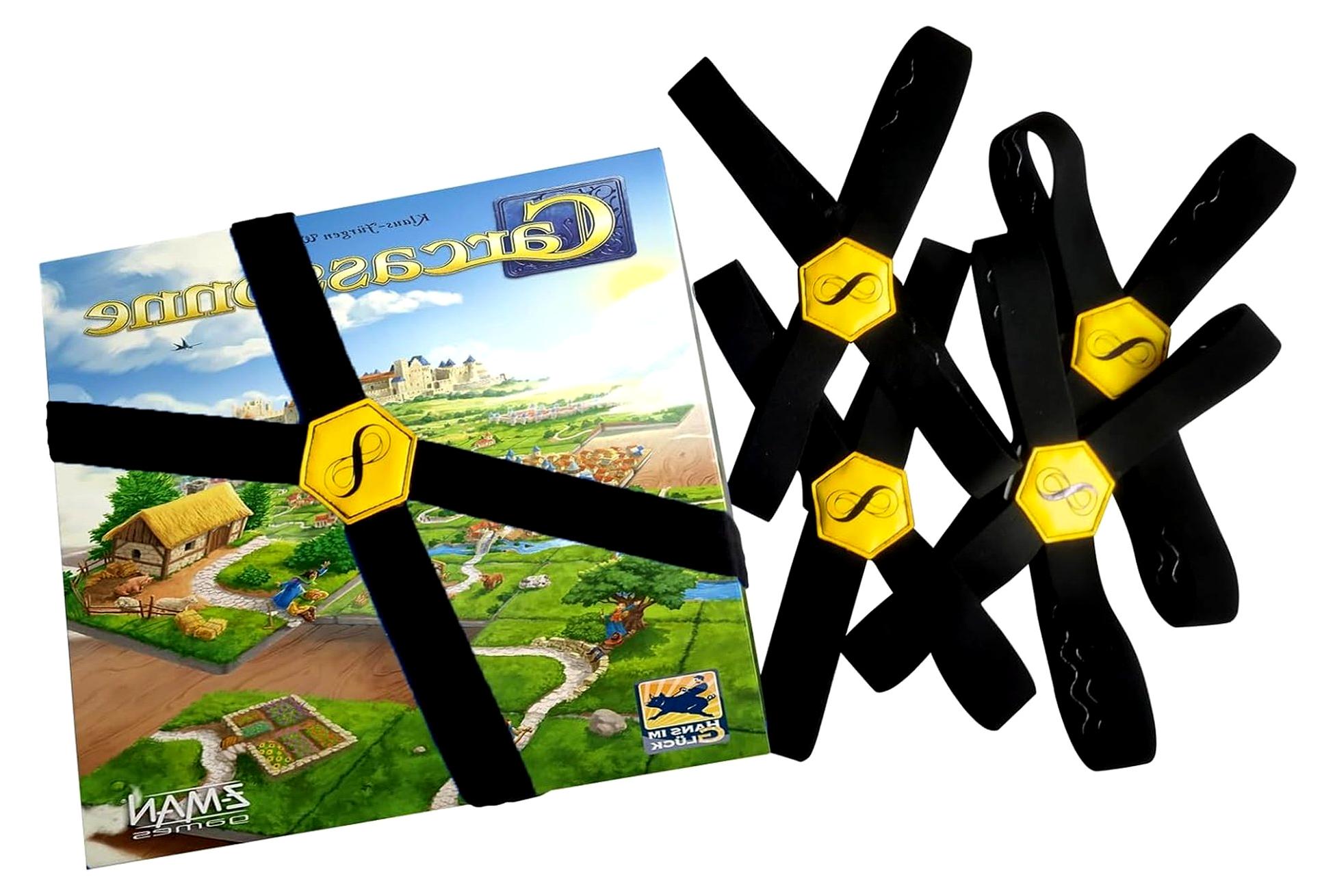 Markenlos Elastische Bänder für Brettspiel-Boxen: Halten Sie Ihre Brettspiele, Tischspiele, RPGs, Kartenspiele und andere Boxen während der Reise und Lagerung sicher und geschützt mit rutschfester Textur
