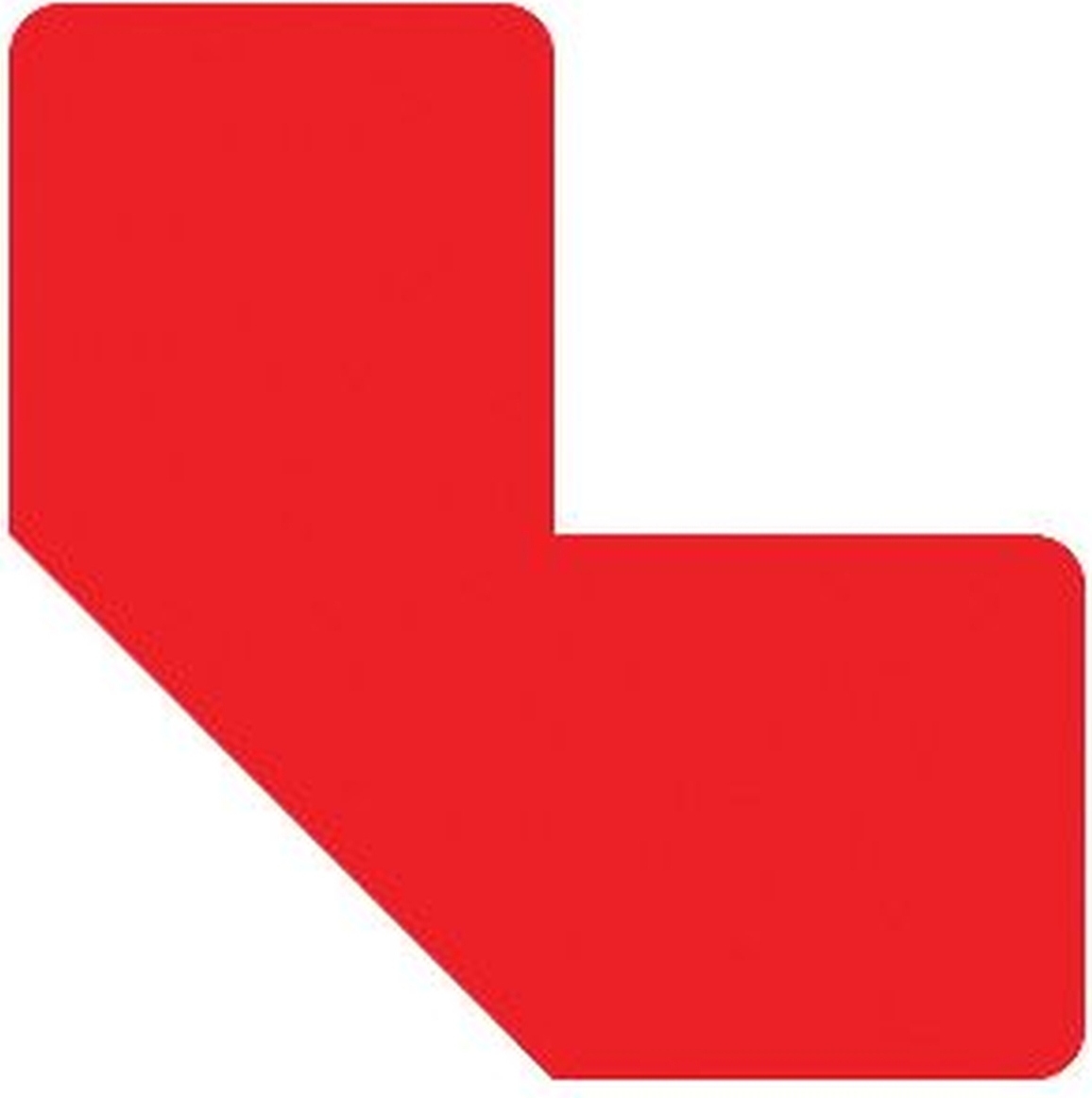 Tarifold Fußbodensymbol 'L' 10x10cm rot Packung mit 5 Stück 197203