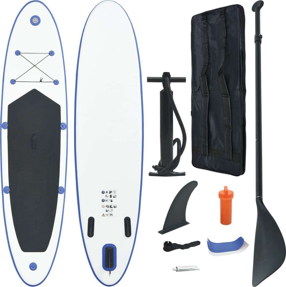 Sada nafukovacích paddleboardov v modrej a bielej farbe