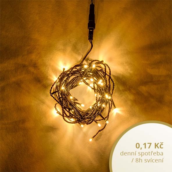 DECOLED LED-Lichtstalaktiten Hobby Line, 2x0,5m, warmweiß, 40 Dioden LWI35W