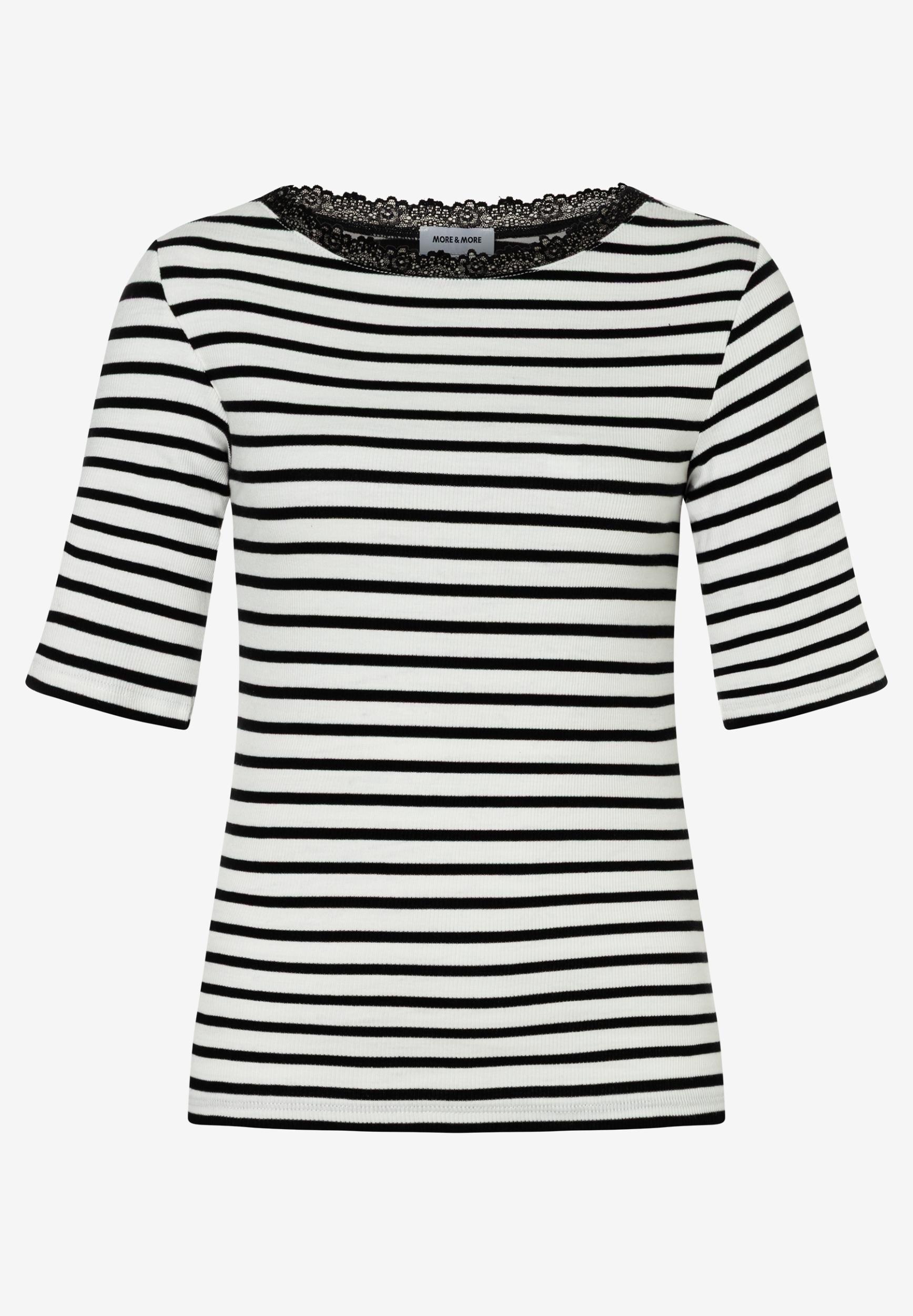 MORE & MORE Shirt with Stripes irregular jerse 34 61060069