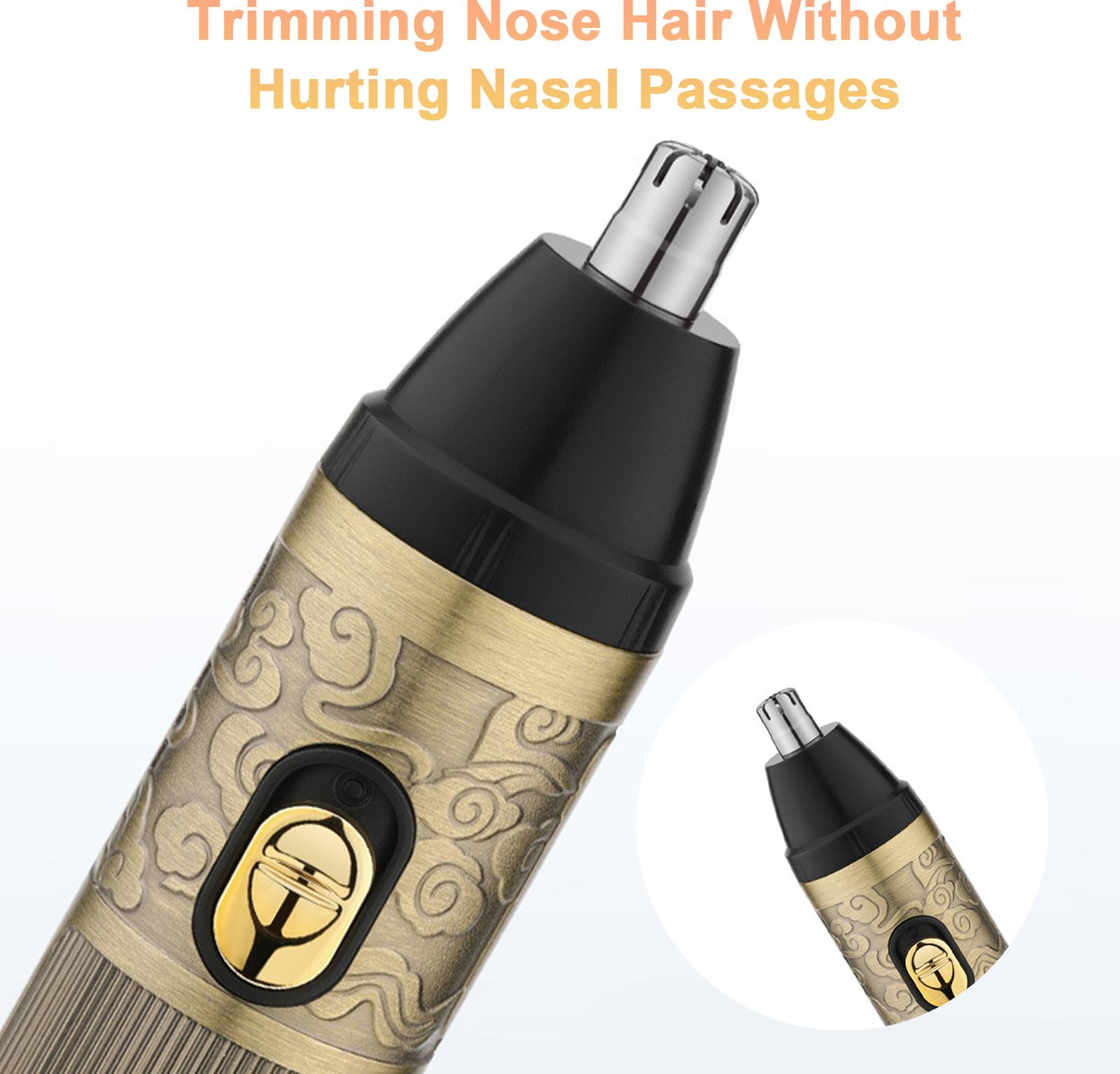 Gistuch 3-in-1 Elektro-Reziprokrasierer Nasenhaarschneider Vintage Barber Clippers