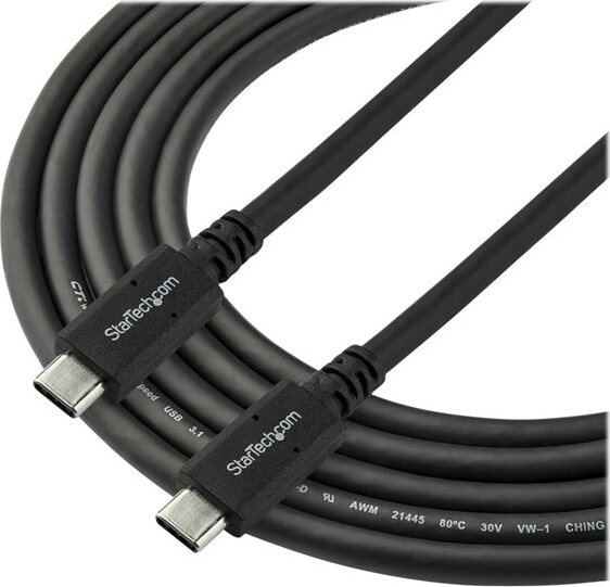 Startech.Com Usb-C To Usb-C Cable With 5a/100w Pd M/M 1.8m Usb 3.0 5gbps Usb-If Certification USB315C5C6
