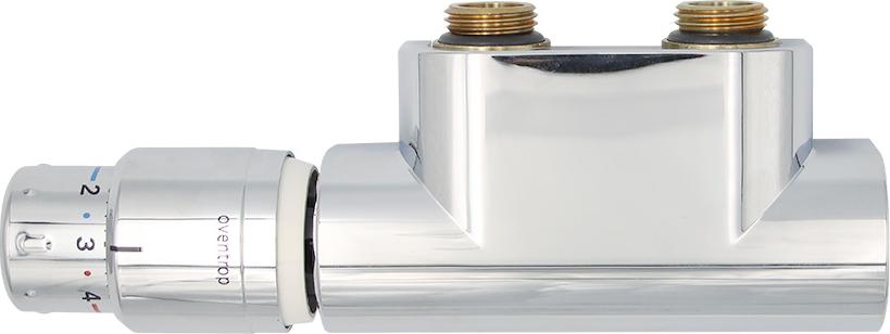Ernst Christöfl Ventilgarnitur für Mittelanschluss 50mm Chrom eck komplett