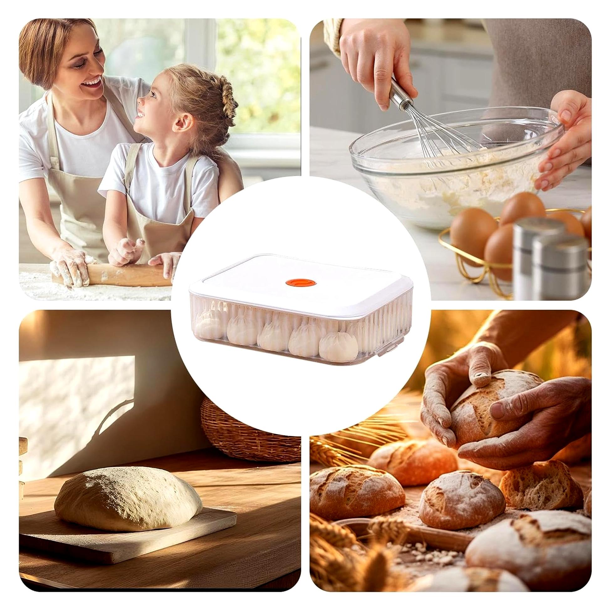 Markenlos Pizzagärbox | Gärbehälter für die Küche, geruchsresistente Gärbox zum Backen und für Pizza