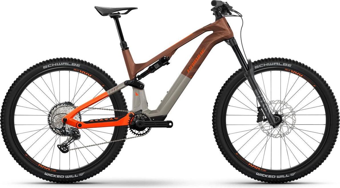 Haibike LYKE CF 10 koža/oranžový karbón 44