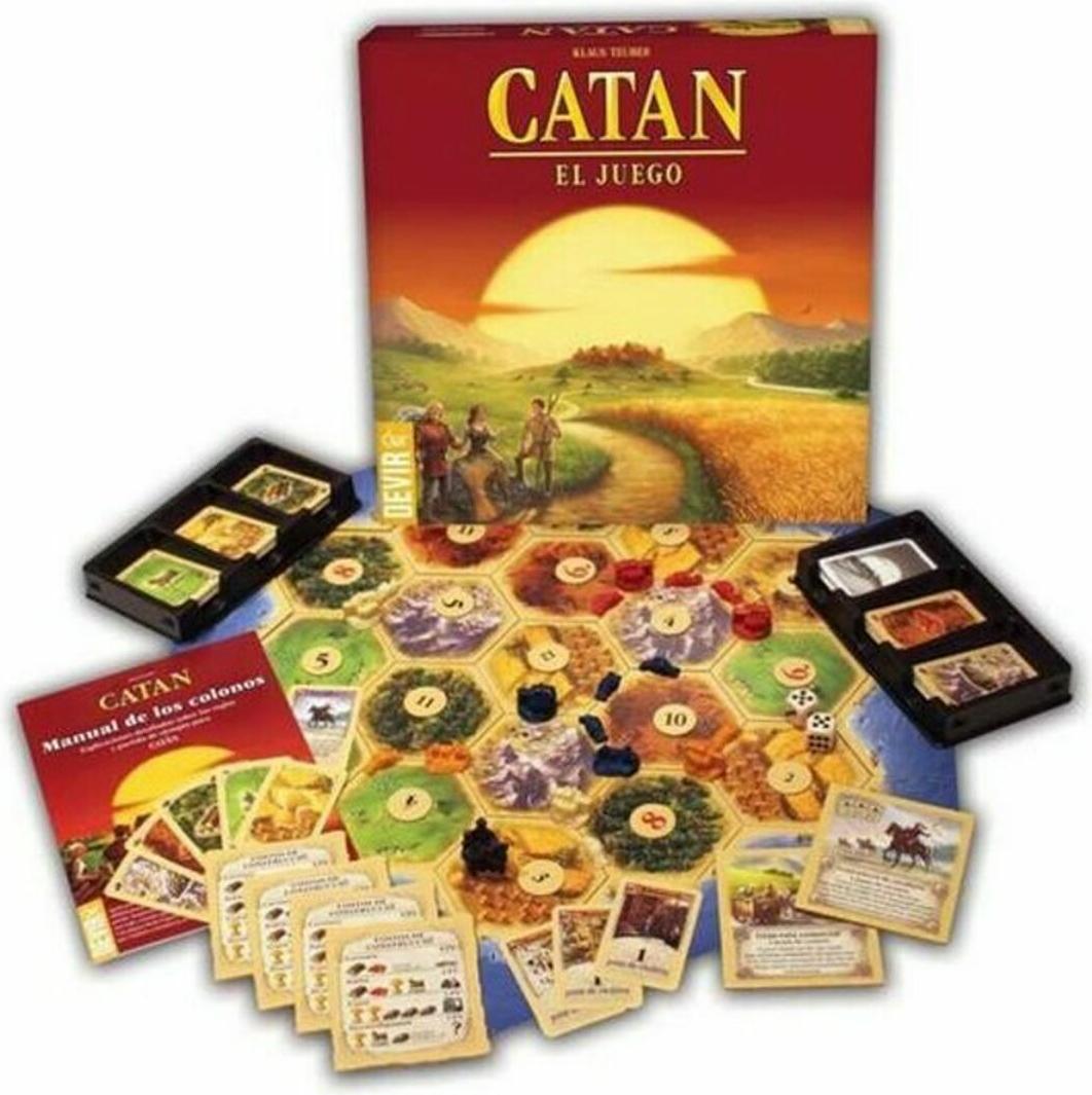 Devir - Catan, Brettspiel, 3-4 Spieler, Familien-Brettspiel, Brettspiel zum Spielen mit Freunden (BGCATAN) DEVIR 453BGCATAN