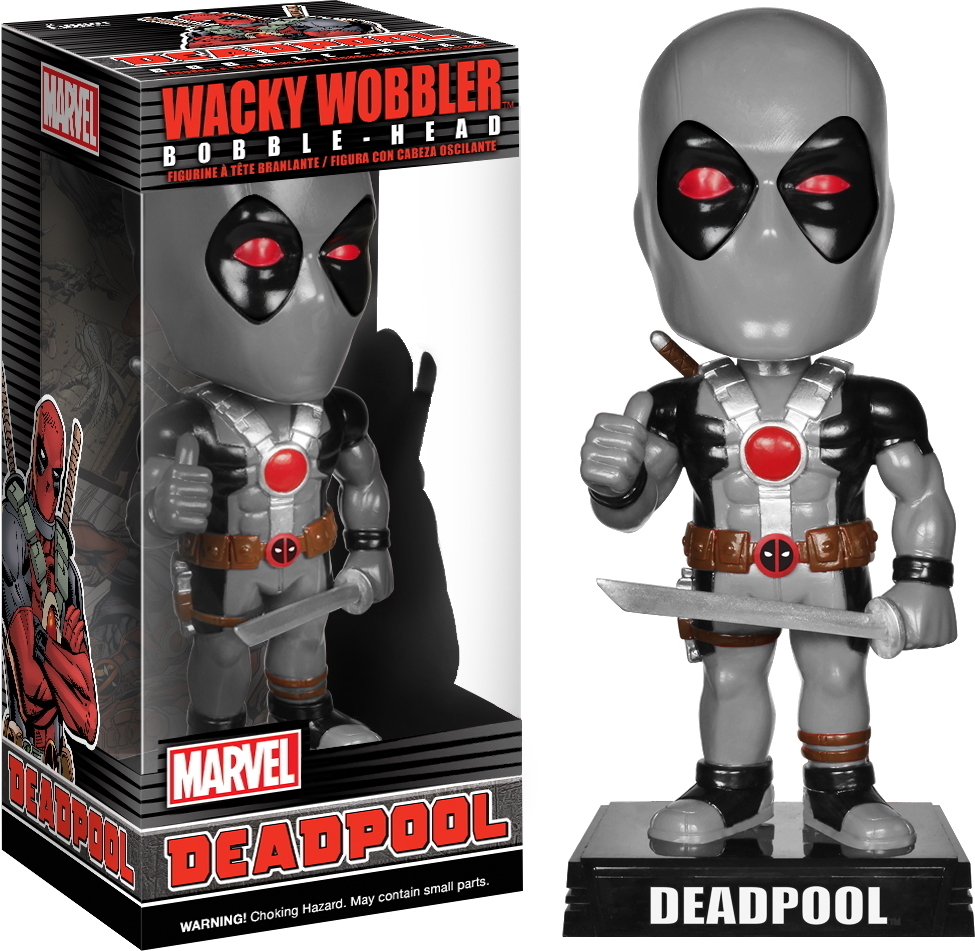 Marvel Deadpool Wacky Wobbler Bobble Head - Funko Wacky Wobbler Bobble Head Wackelkopf JAN152525