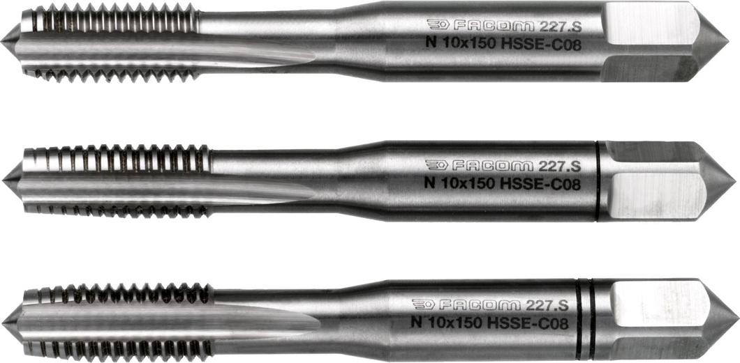 FACOM Hochleistungsgewindebohrer M3 3-tlg. 227.S3X50T3