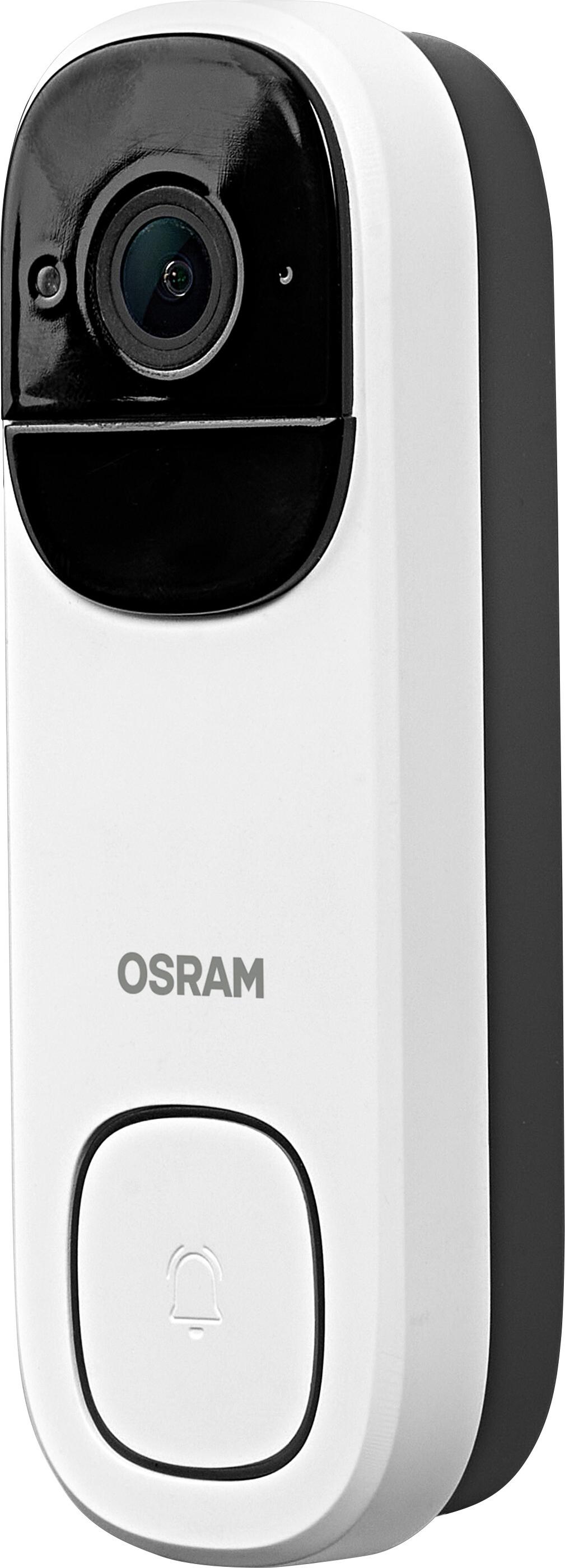 OSRAM SMART+ WiFi Video-Türklingel 3MP 2K, PIR-Sensor, 5200mAh Akku, Gong, 160° Winkel, Alexa kompatibel, Weiß AC75555