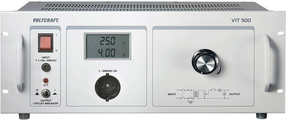 VOLTCRAFT VIT 500 Labor-Trenntrafo einstellbar 1 - 250 V/AC