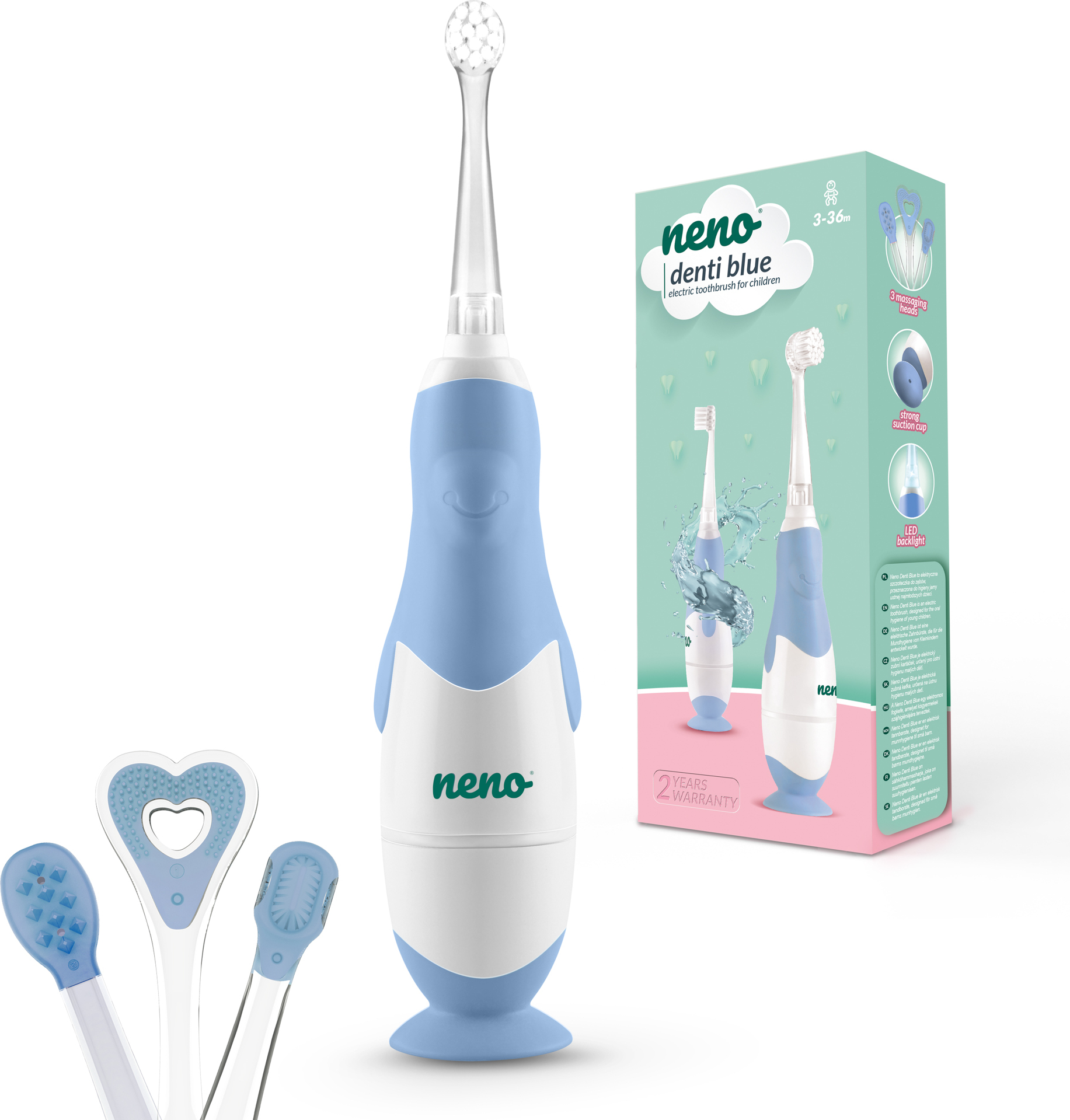 Neno Baby Elektrische Zahnbürste Denti Blau AGDNNOSDZ0001