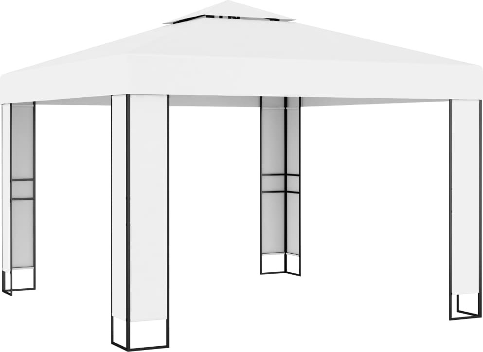 DKD HOME DECOR Pavillon mit Doppeldach 3 x 3 m Weiß 45947950