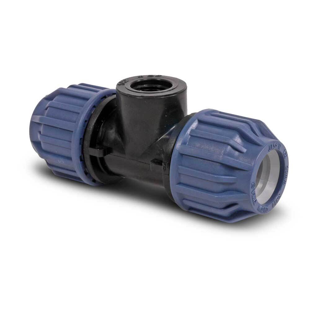 Jason & Vogue Jason PP T-Stück 90° PP 25 mm x 1/2" x 25 mm 16 bar 0707025