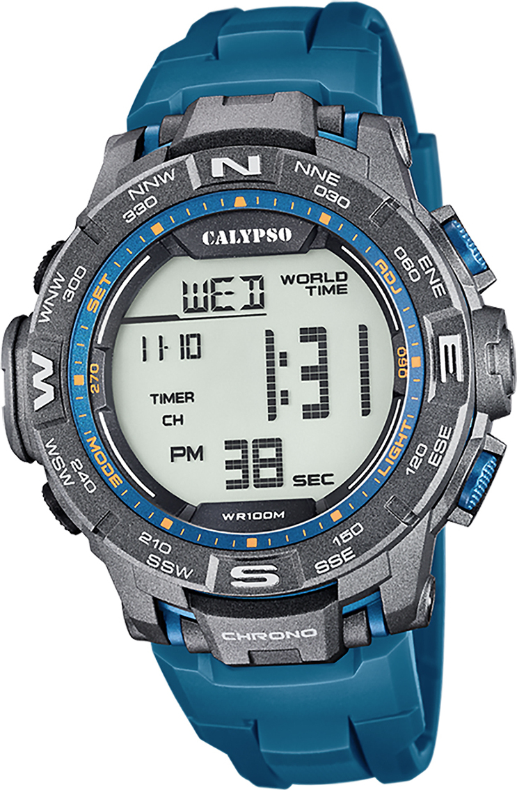 Pánske hodinky Calypso plastové modré Digitálne náramkové hodinky Calypso D2UK5816/1