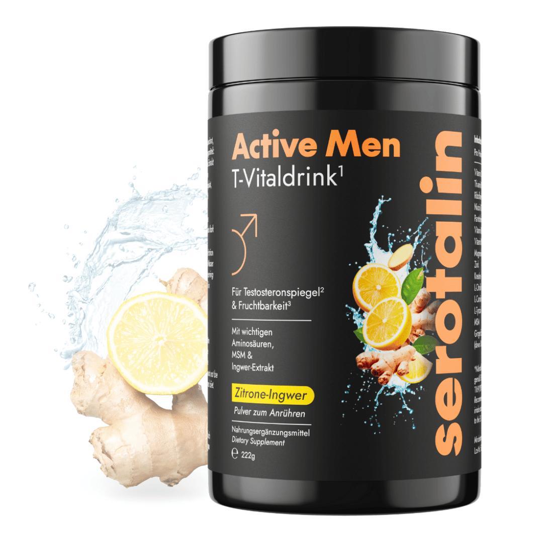Serotalin GmbH serotalin Active Men T-Vitaldrink | Energiestoffwechsel²⁴ & Testosteronspiegel¹ | Kreatin & Zink¹