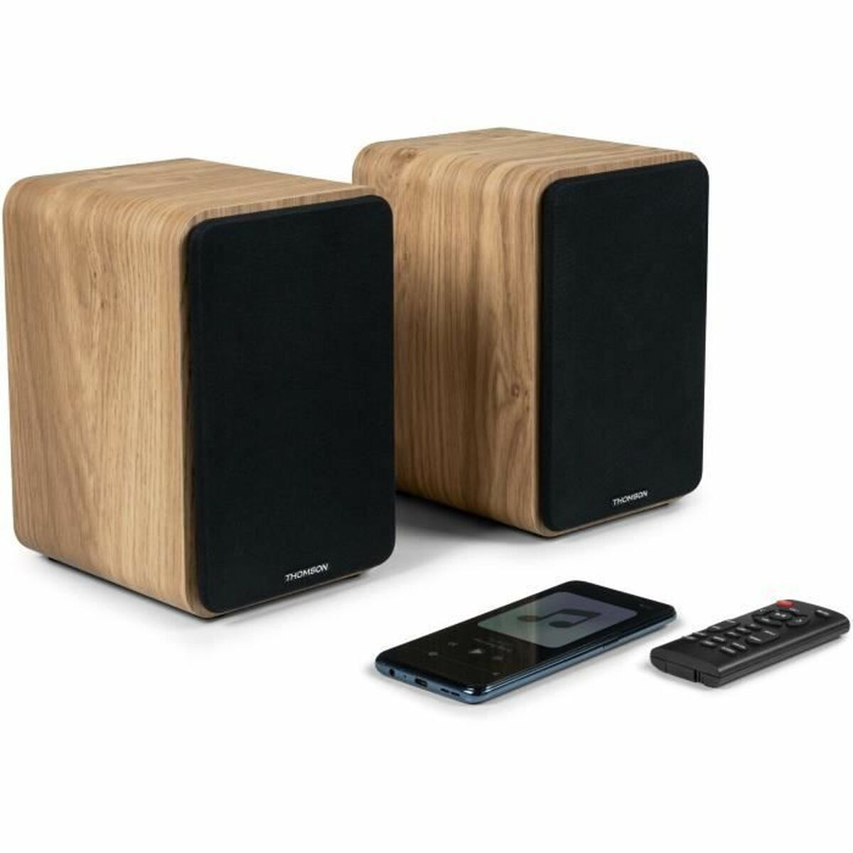Thomson WS602DUO, 1-way, 2.0 kanály/kanálov, Kábel, 30 W, 60 - 20000 Hz, Drevo