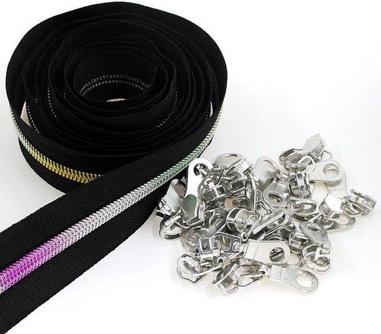 Famanu Reißverschlüsse Bunte Zähne Nylon Spiralreißverschlüsse - 25 Stück SHSHOP