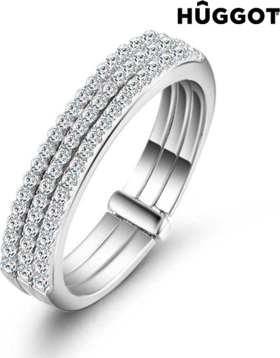 Ring 925 Sterlingsilber mit Zirkoniasteinen Three Hûggot V1800251