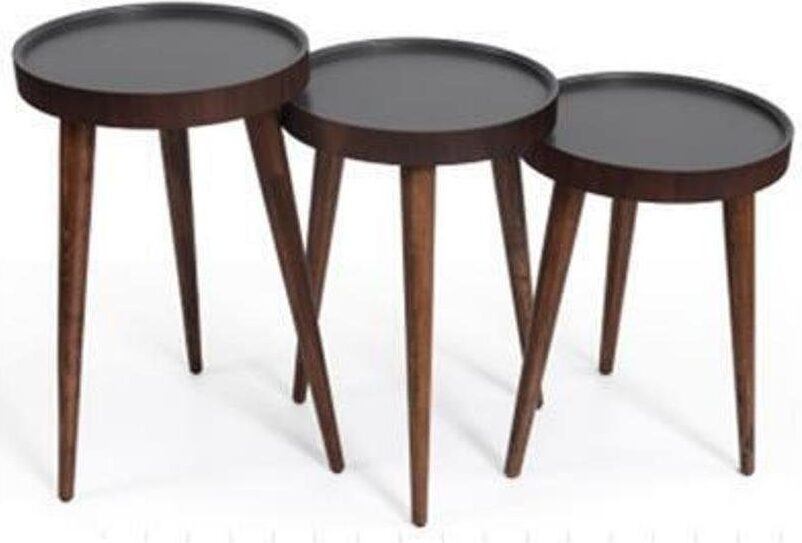 Wohnzimmer Braun Holz 3x Couchtische Komplett JVmoebel