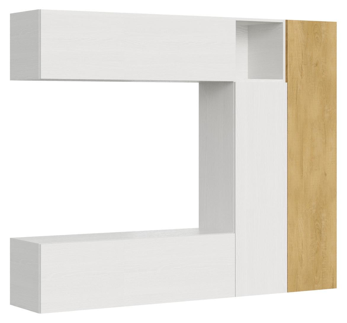 Itamoby Zusammensetzung der Wohnzimmerwand H18 L.214 H.173,6 P.39,2