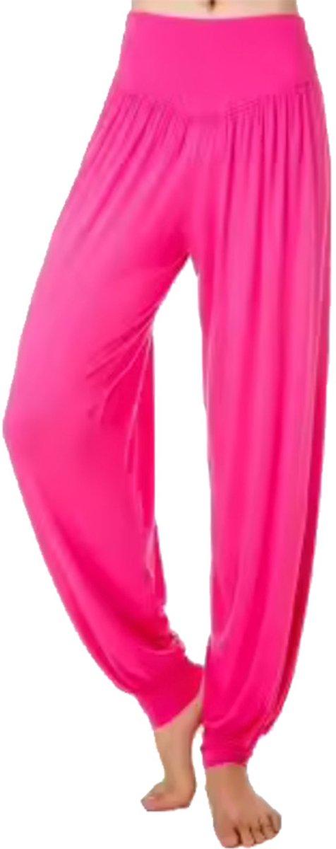 Leuchtend rosa Haremshose – Chill-Hose – Chill-Hose – Haremshose – Rosa – Größe XXL (passt klein) – Yoga-Hose – Baggy-Hose – Boho – Passt wie eine XL – CHPN 231157