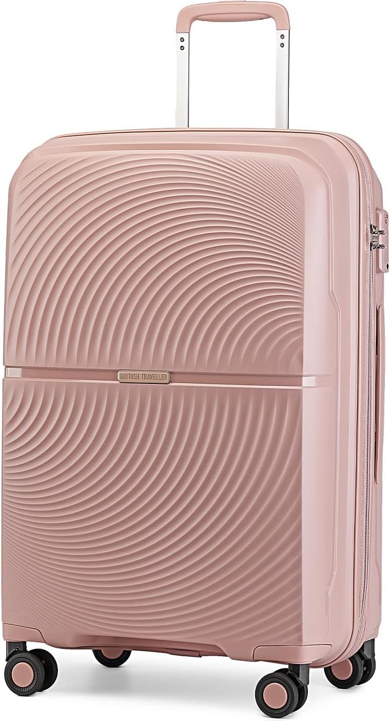 Rosa Hartschalenkoffer aus 100% PP - Trolleykoffer