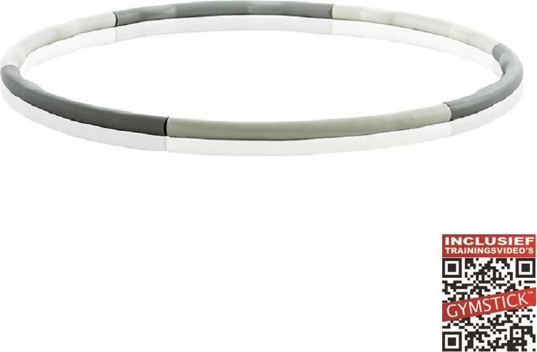 Gymstick Hula-Hoop 1,2 kg Grau/Orange mit Trainingsvideos 62057-1.2