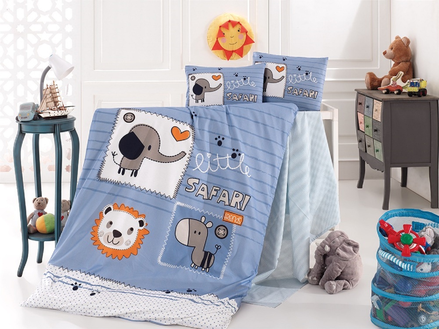 KK Shopping Baby Bettwäsche Wendebettwäsche Safari 100 x 135 cm