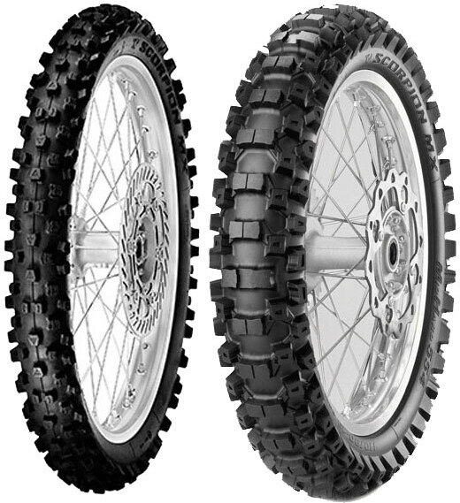 Pár pneumatík PIRELLI 60/100-14 MX EXTRA J + 120/80-19 MX32 MID H