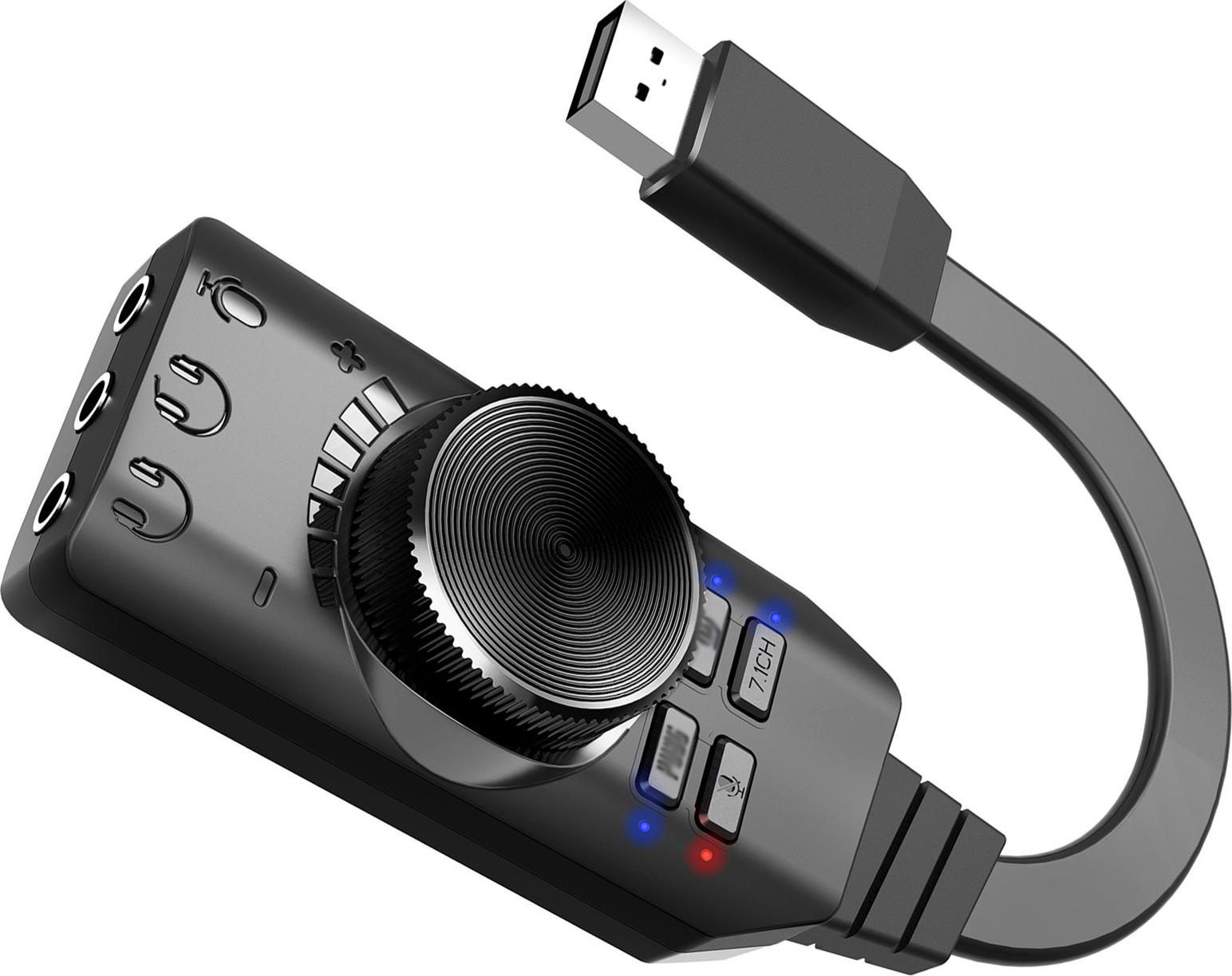 GS3 USB 2.0 externá zvuková karta Virtuálna 7.1-kanálová zvuková karta Adaptér Plug and Play s konektormi pre slúchadlá a mikrofón Ovládanie hlasitosti Stlmenie mikrofónu Hry Zvukový efekt Aktualizovaná verzia pre stolný počítač Laptop PC