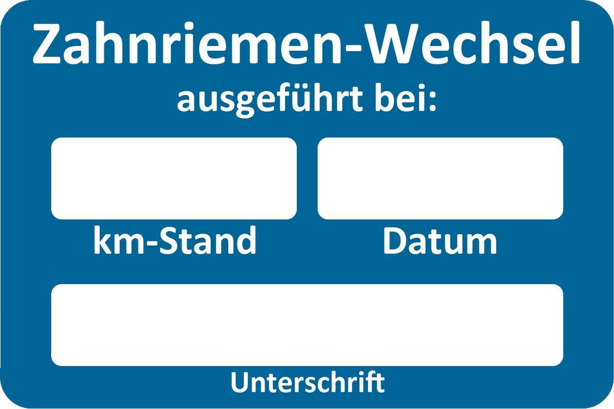Eichner Kundendienstaufkleber Aufkleber Zahnriemen Kundendienstaufkleber 9220-00050
