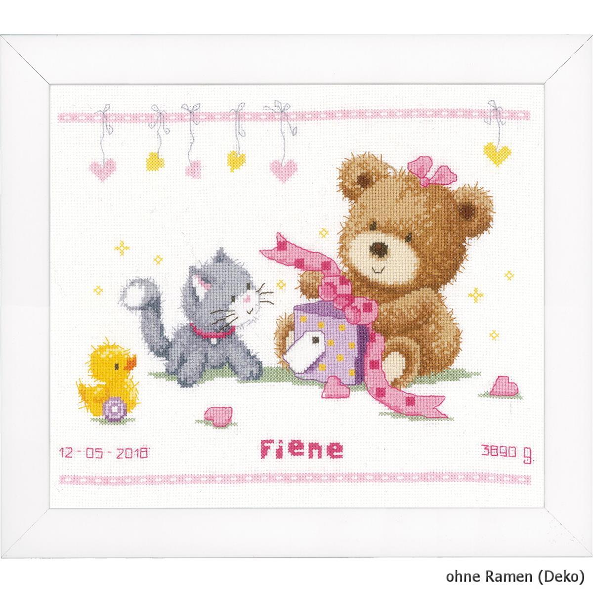 Kreuzstich Stickpackung 'ABC-Tiere' Von Design Works - Zählmuster, Aida 14 Stoff, Mouline-Garn