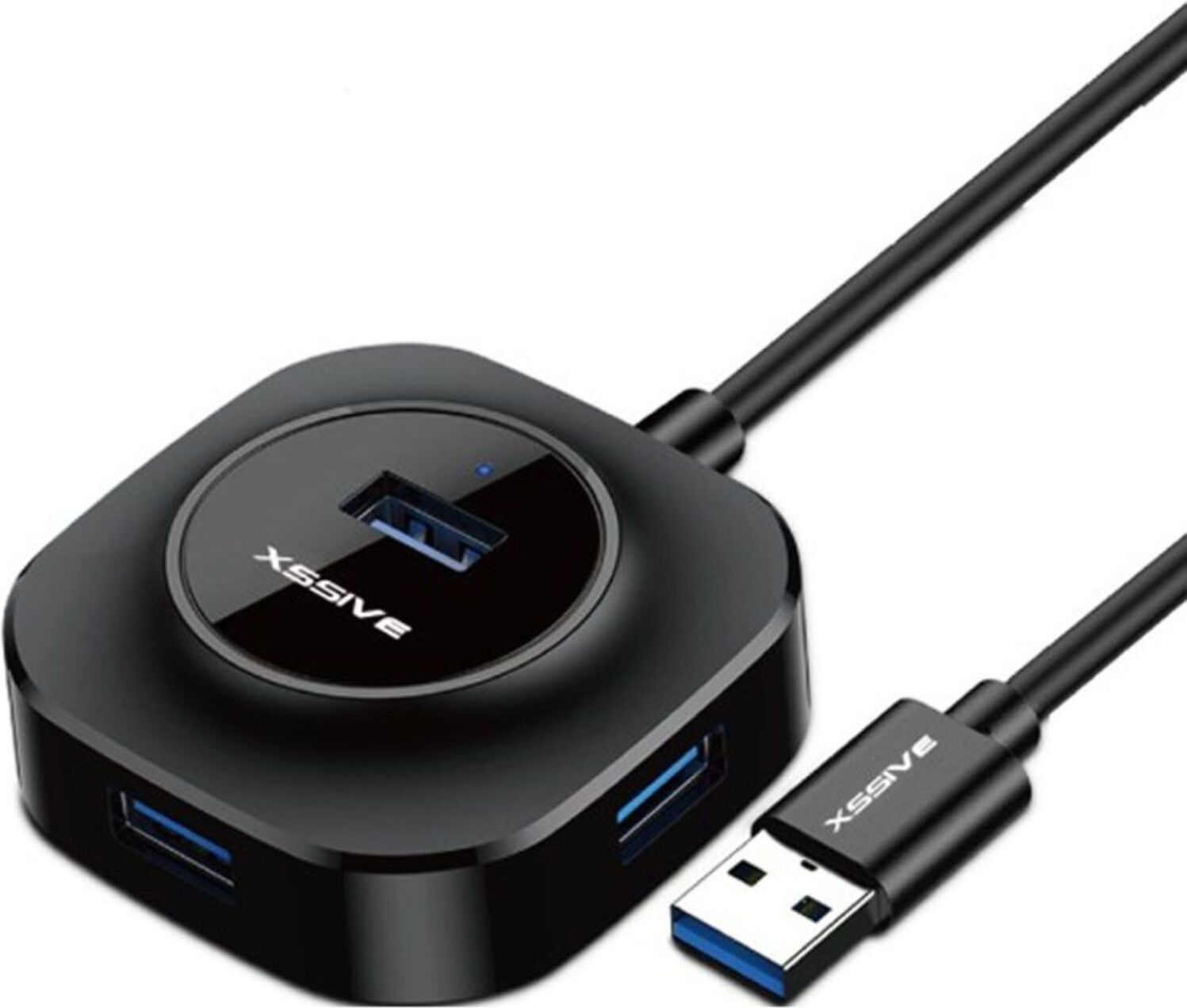 COFI USB 3.0 Gen 1 HUB 4x USB Verteiler Super Speed Adapter USB-HUB schwarz