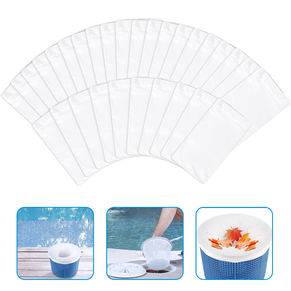 ZREE 30Stk Pool Skimmer Socken Skimmersocken Filter Netz für Korb Skimmerkorb Zubehör HG10461