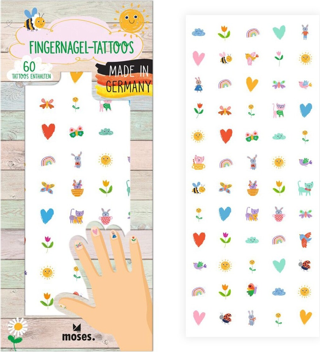 MOSES 60 Fingernagel Tattoo Frühling Nageldesign Sticker M-25540